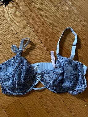 Victoria's Secret Gray Lace Balconette Bra